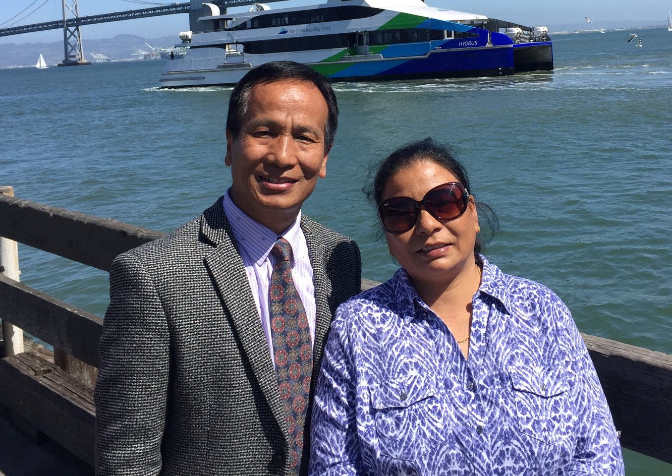 Pastor U. J. Gurung and his wife Meena